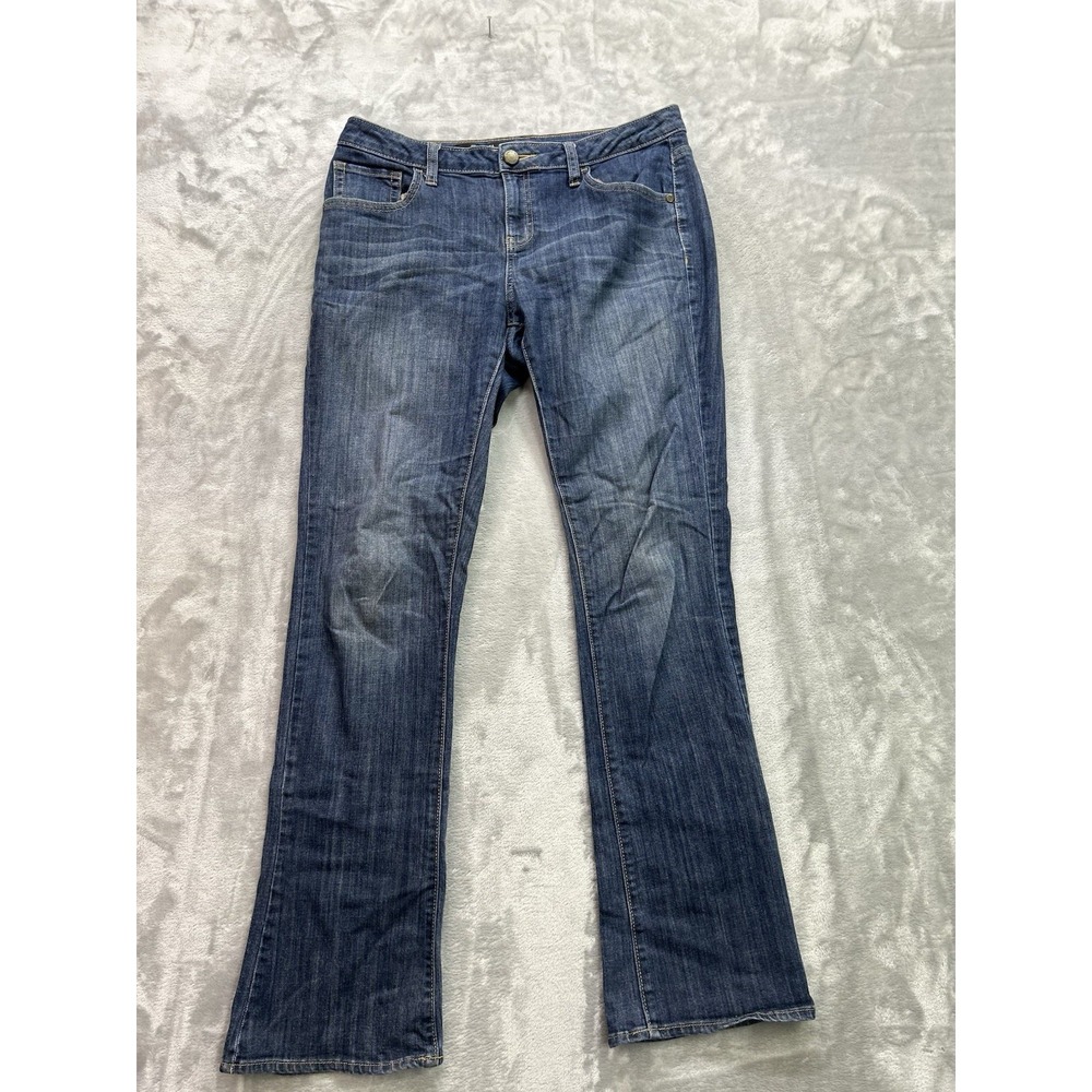 Simply Vera Vera Wang Women's 8 Bootcut Jeans Blue Denim Mid-Rise Western Flare
